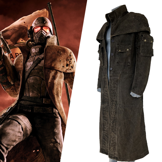 Elite Riot Gear Coat NCR Ranger Duster, Fallout New Vegas Costume Canvas Coat