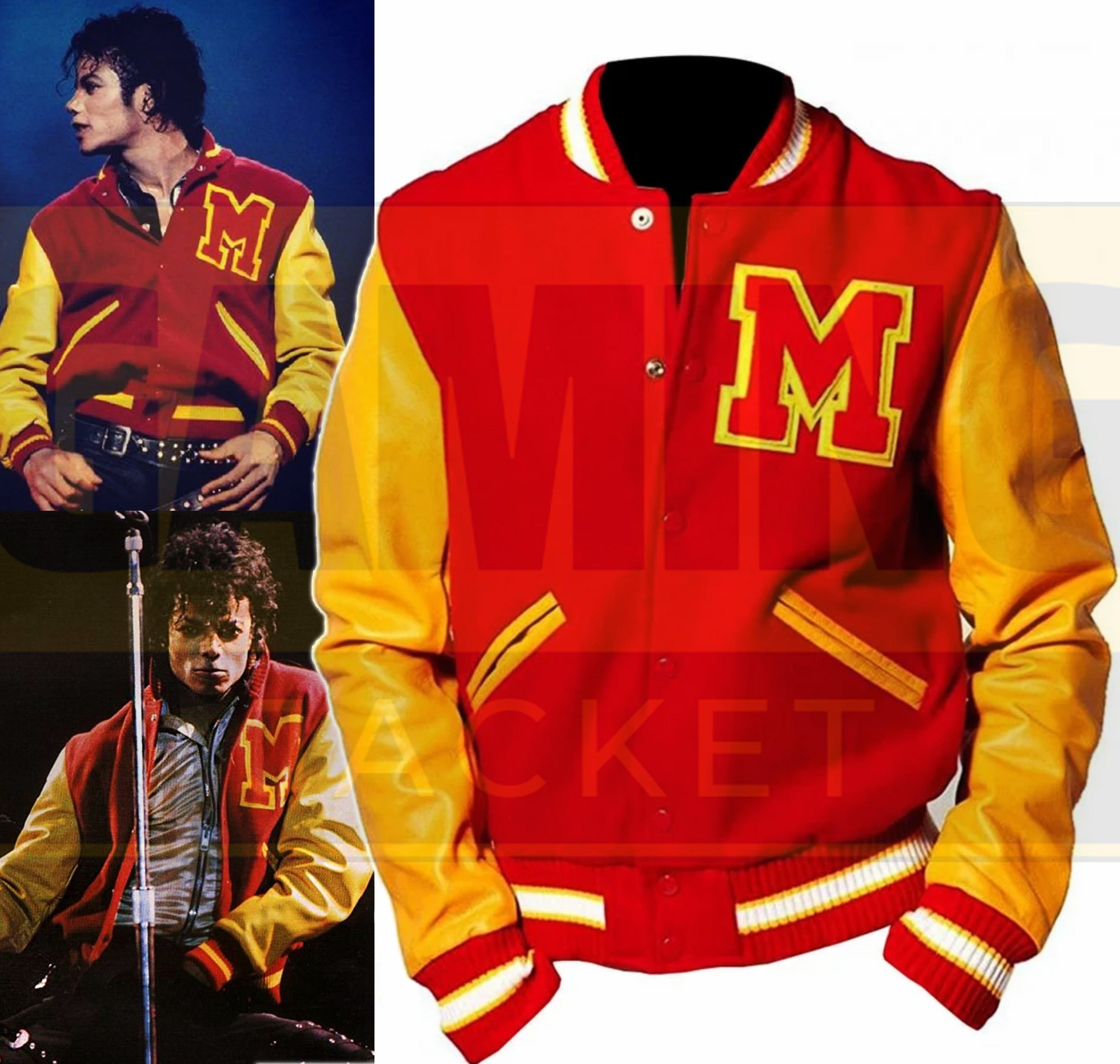 Micheal Jackson Thriller Varsity Leather Jacket
