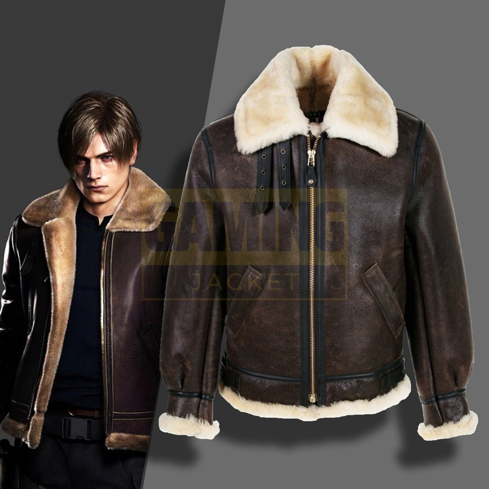 Resident Evil 4 Leon Kennedy Leather Jacket