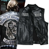 Sons of Anarchy Redwood President Vest, Handmade Jax Teller Leather Moto Vest