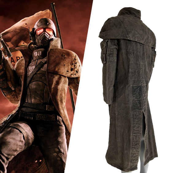 Elite Riot Gear Coat NCR Ranger Duster, Fallout New Vegas Costume Canvas Coat