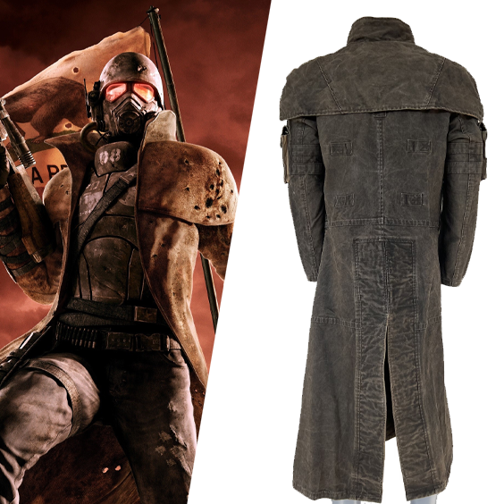 Elite Riot Gear Coat NCR Ranger Duster, Fallout New Vegas Costume Canvas Coat