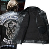 Sons of Anarchy Redwood President Vest, Handmade Jax Teller Leather Moto Vest