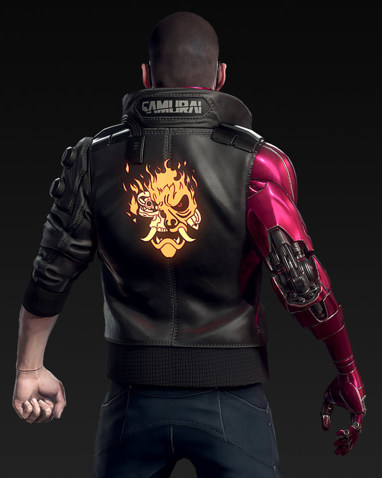 Cyberpunk 2077 Night City Dreamer Leather Bomber Jacket
