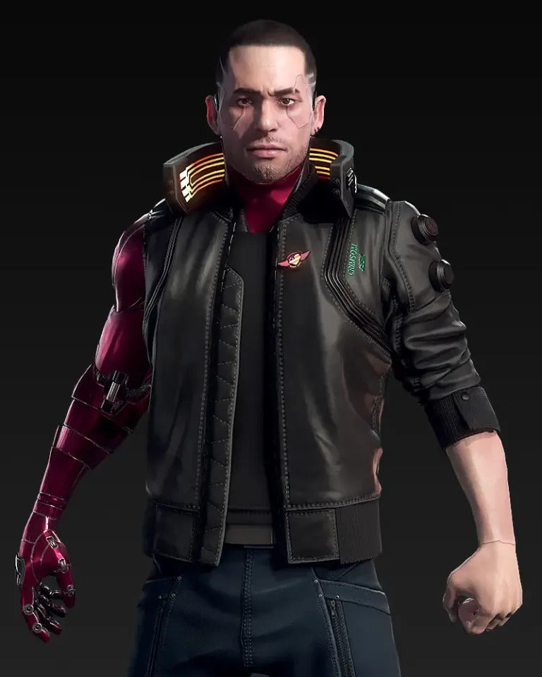 Cyberpunk 2077 Night City Dreamer Leather Bomber Jacket